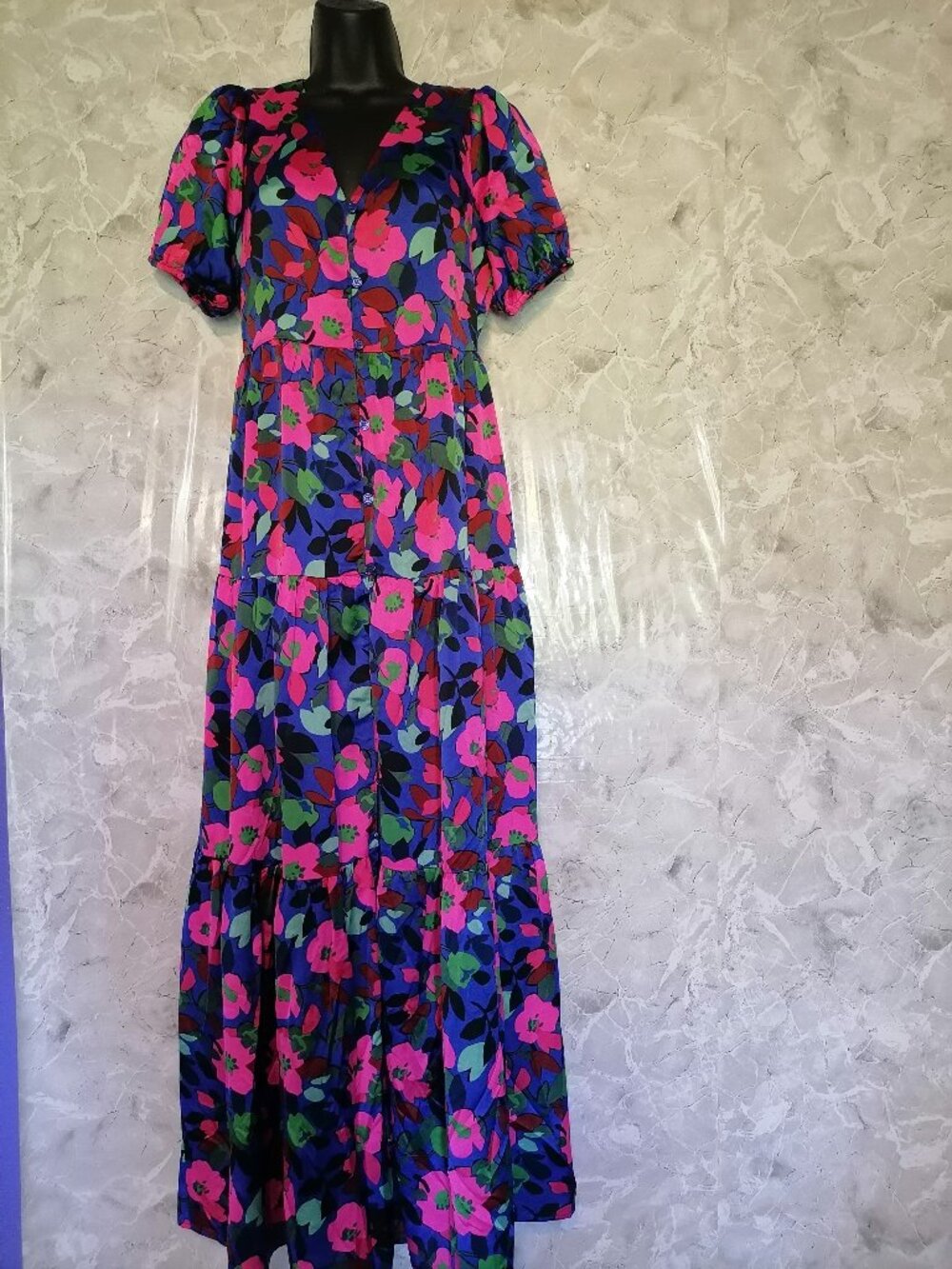 Sugarlips Blue Floral Women's Maxi dress size XS